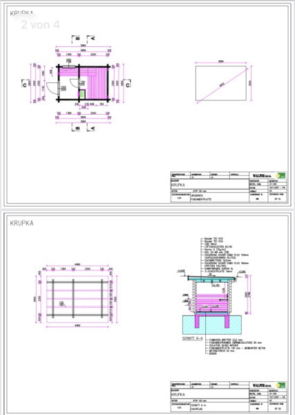 Gartensauna Grenoble von Walfer Grundriss