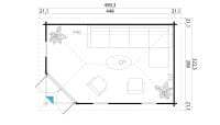 Lasita Maja Gartenhaus Edinburgh 2 Grundriss