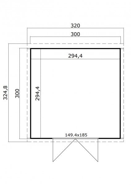 Lasita Maja Gartenhaus Zambezi 7 Grundriss