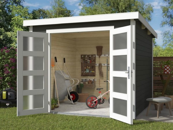 Lasita Maja Gartenhaus Zambezi 4 Grüngrau