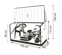 Trimetals Fahrradbox Gerätebox Stowaway Masse