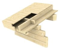 19 mm Dachschalung mit Konterlattung und 2. Dachschalung