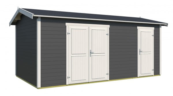 Lasita Maja Gartenhaus Tuvalu XL 300 x 500 cm Farbe Carbongrau