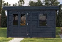 Lugarde Gartenhaus Freiburg 388 x 250 cm schwarz