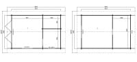 Lasita Maja Garten- und Freizeithaus Caroline 2.3 mit Schlafboden Grundriss