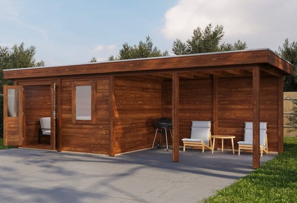 Lugarde Gartenhaus Oldenburg 764 x 300 cm braun