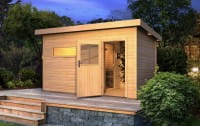 Woodfeeling 38 mm Saunahaus Suva 3 naturbelassen