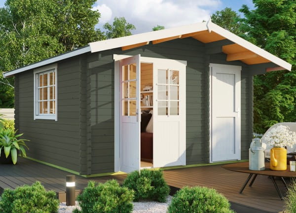 Lasita Maja Gartenhaus Borkum 5 Grüngrau