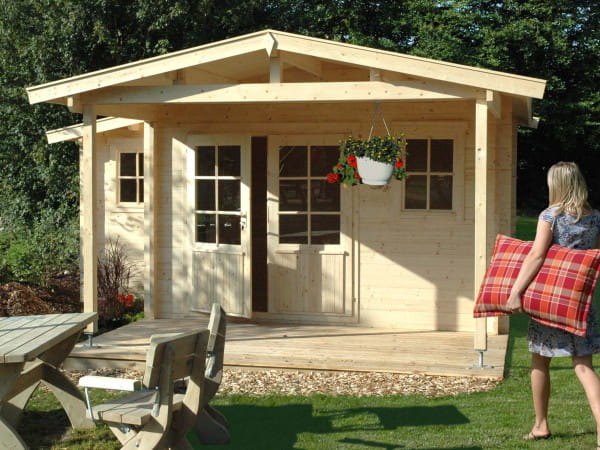 Joda Partyhaus Ranch mit 200 cm Vordach unbehandelt