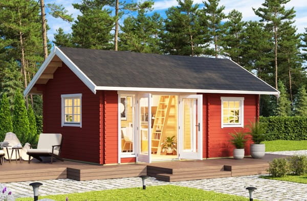 Ferienhaus Caroline 2.1 mit Schlafboden schwedenrot