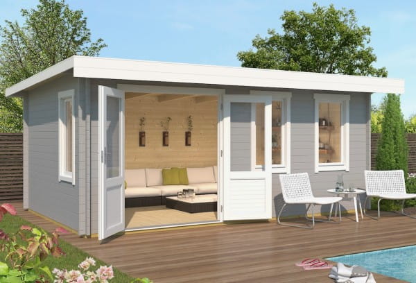 Lasita Maja Gartenhaus Baruda 53 lichtgrau