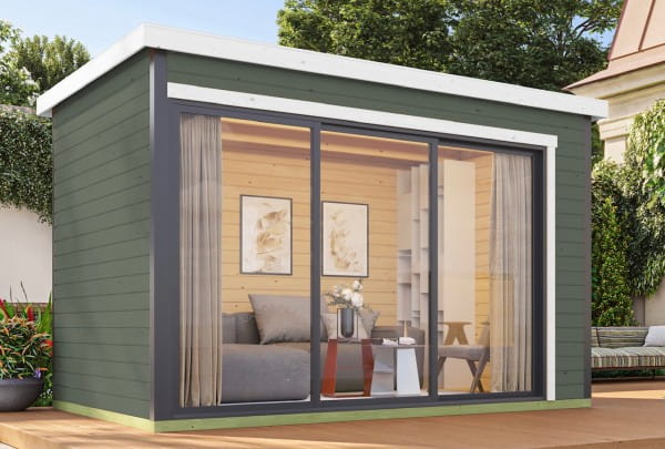 Lasita Maja Gartenhaus Austin 3 grüngrau