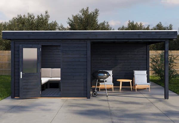 Lugarde Gartenhaus Bonn 588 x 300 cm schwarz