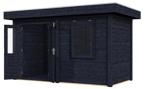 Lugarde Gartenhaus Augsburg 388 x 200 cm schwarz