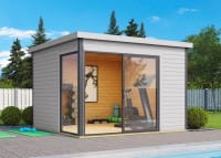 Lasita Maja Gartenhaus Domeo 1 Lichtgrau