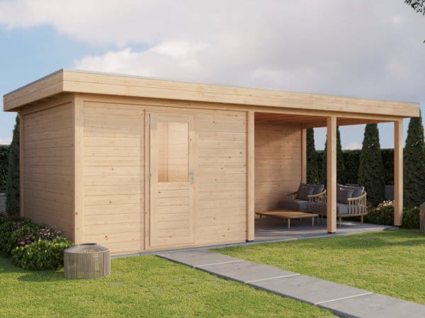 Lugarde Gartenhaus Mannheim 676 x 300 cm unbehandelt
