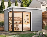 Lasita Maja Gartenhaus Austin 2 lichtgrau