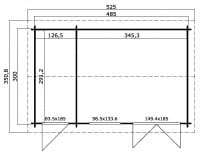 Gartenhaus Wrexham 2 Grundriss