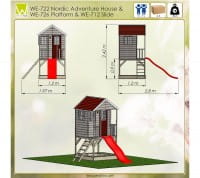 Wendi Toys Kinderspielhaus Frosch Spielturm inkl. Veranda & Rutsche
