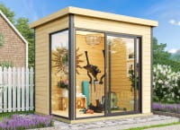 Lasita Maja Gartenhaus Domeo Mini unbehandelt