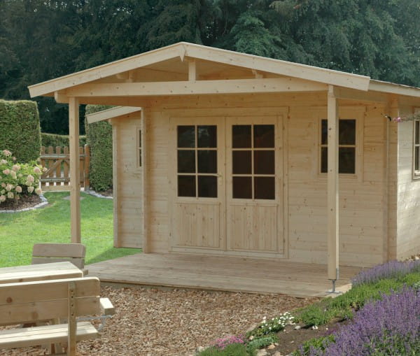 Joda Partyhaus Ranch mit 200 cm Vordach unbehandelt