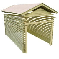 Bauweise: Blockbohlen System