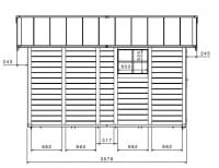 Grosfillex Kunststoff Gartenhaus Deco H 11 Seitenansicht