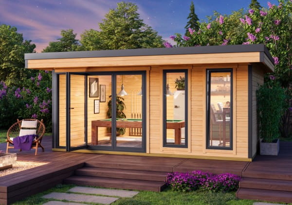Lasita Maja Gartenhaus Domeo 8 unbehandelt