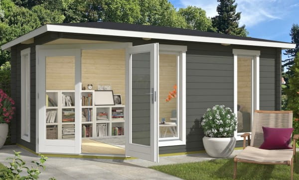 Lasita Maja Gartenhaus Edinburgh 2 grüngrau