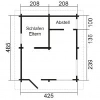 Grundriss Erdgeschoss Joda Gartenhaus Domicil