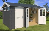 Gartenhaus William 380 x 250 cm Carbongrau von Lasita Maja