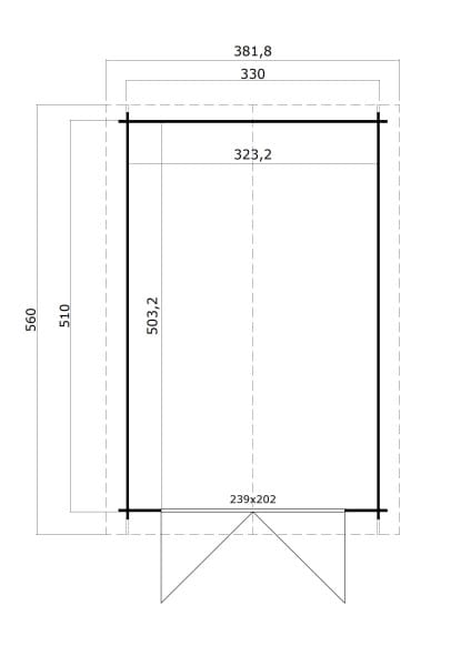Satteldach Holzgarage Mauritius Grundriss