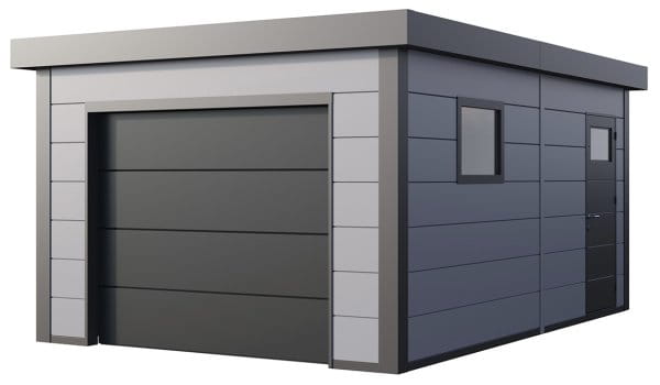 Garage aus Metall Classico 3654 von Telluria in lichtgrau