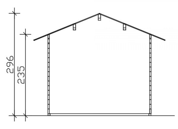 Skan Holz Freizeithaus Lausanne 450 x 300 cm unbehandelt