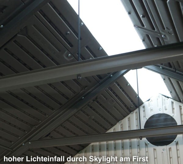 Lifetime Kunststoff Gerätehaus Uranus Innenansicht