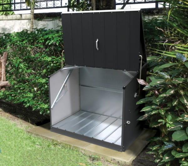 Trimetals Fahrradbox, Gerätebox, Aufbewahrungsbox Stowaway Anthrazit