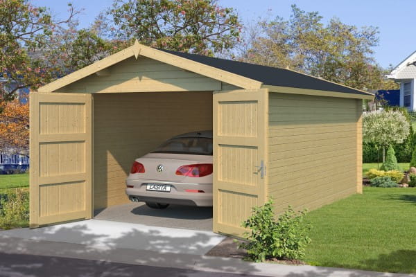 Satteldach Holzgarage Mauritius 330 x 510 cm naturbelassen Lasita Maja