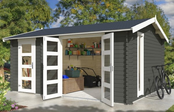 Lasita Maja Gartenhaus Carroz 2 Grüngrau
