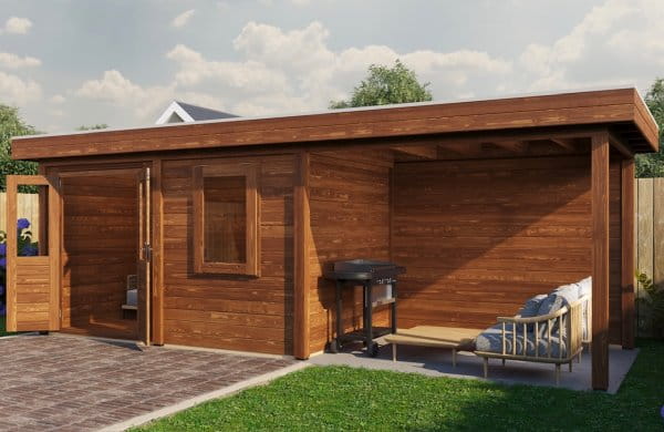 Lugarde Gartenhaus Rostock 676 x 250 cm braun