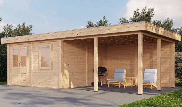 Lugarde Gartenhaus Ulm 764 x 388 cm unbehandelt