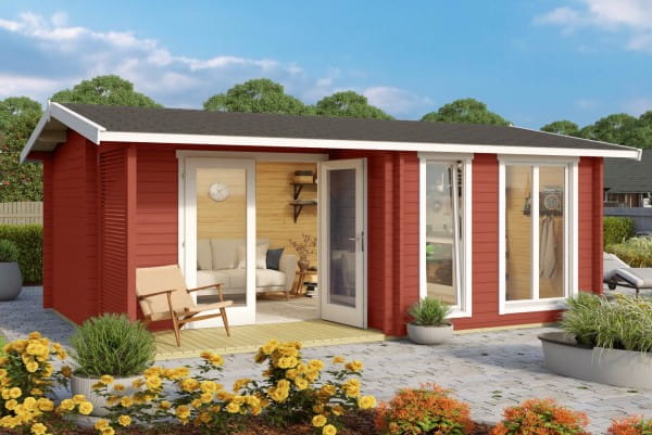 Lasita Maja Gartenhaus Brighton 44 schwedenrot