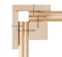 Steck-/Schraubsystem in Doppelnut-/feder-Ausführung.