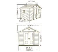 Kunststoff Gerätehaus King Size von Lifetime Grundriss